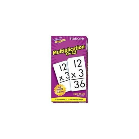 Trend Enterprises Trend Enterprises Math Flash Cards, Multiplication, 0 To 12, 3 inchx5-. 88 inch
