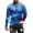 Blue, variant on Patlollav Men T-Shirts Casual Round Neck Long Sleeve Pullover Print Blouse Tops