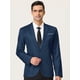 thumbnail image 3 of Lars Amadeus Blazer formal ajustado para hombre, traje de vestir con un botón y un solo pecho, abrigo deportivo Armada L, 3 of 6