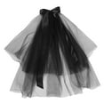 thumbnail image 5 of PAMINGONO 1Pcs Veils for Women Wedding Black Gauze Square Bowknot Retro Dark Style, 5 of 8