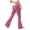 Light Purple, variant on larppty Women's No Front Seam Flare Leggings - High Waist Tummy Control Ribbed Yoga Pants for Workout & Daily Wear（Wine，S）