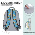 thumbnail image 5 of School Bus and Clouds Blue Pattern Backpack for School, Cute School Bag with Adjustable Shoulder Straps and Padded Back, 15.3"x11"x6.7", 5 of 5