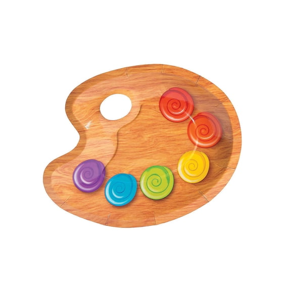 Artist Party Dessert Plates - Party Supplies - 8 Pieces