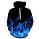 thumbnail image 1 of Colorful Blue Flame Hoodie 3D Sweatshirt Men/Women Hooded autumn and Winter Funny Coat Mens Clothing Jacket Hoodies, 1 of 2