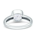 thumbnail image 3 of Bezel Set 8mmX8mm Cushionv Women Engagement Ring Cubic Zirconia 925 Sterling Silver, 3 of 5
