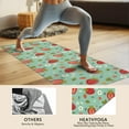 thumbnail image 4 of Strawberry Plants Fruit Flower Leaf Green Pattern Hot Yoga Mat Towel Non Slip for Hot Yoga - Quick-Drying Yoga Mat Cover with 4 Corner Pockets with Travel Bag - Hot Yoga Towel Non Slip 70"x26", 4 of 6