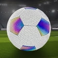 thumbnail image 4 of Balón de fútbol reflectante que  holográfico - Flash Holographic Soccer Bal Gifts color blanco 5 tamaño Cola  Balón de fútbol, 4 of 8
