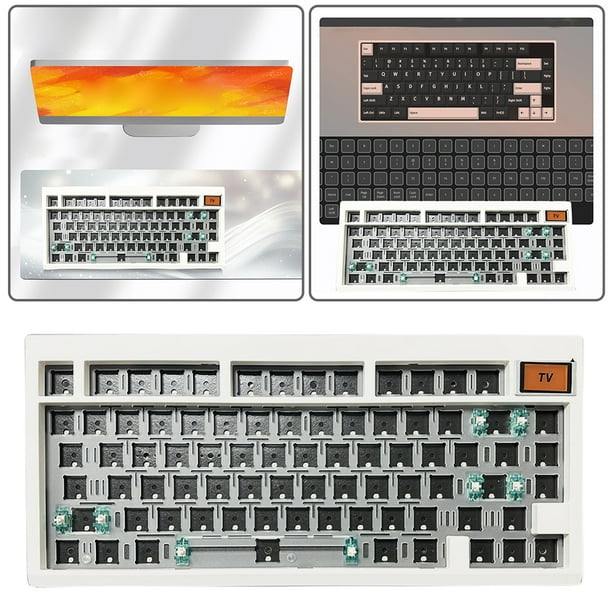 Kit Teclado GMK81 RGB Teclado Con Cable Teclado 81 Teclas (blanco)