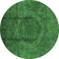 thumbnail image 1 of Ahgly Company Indoor Round Persian Emerald Green Bohemian Area Rugs, 3' Round, 1 of 4