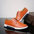 thumbnail image 5 of Calceus Mens Classic Leather Casual Shoes for Men Lace Up Comfort Oxford Shoes Brown 11.5, 5 of 7