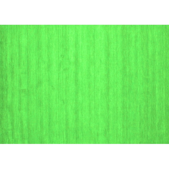 Ahgly Company Indoor Rectangle Solid Green Modern Area Rugs, 4' x 6'