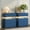 Blue, variant on Cubehom 2 Set of Nightstands LED Night Stand Modern Nightstand with 3 Drawers LED Bedside Tables for Bedroom, Living Room