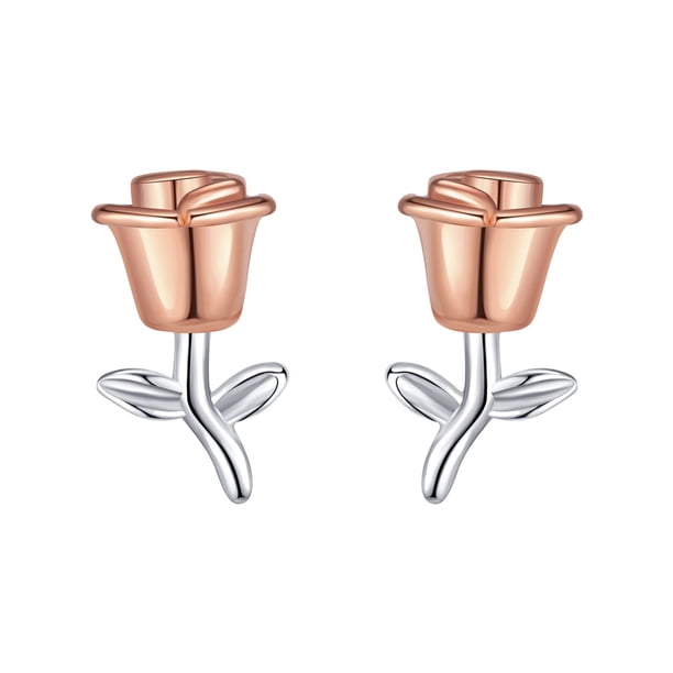 Coreano de estilo francés Exquisito Tres Rose Pendientes para Mujeres Temperamento Dulce literaria Pendientes para Novias