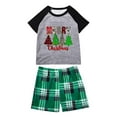thumbnail image 3 of Christmas Clearance!pstuiky Matching Pajamas Christmas Family Pajamas Set, Christmas Tree Pattern Tops+shorts Elastic Pants for Dad Mom Kids, 3 of 5
