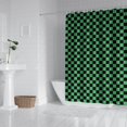 thumbnail image 2 of Green and Black Checkerboard Pattern Shower Curtain 72"x72" ,Bathroom Decorative Shower Curtains Set with 12 Hooks,Modern Waterproof Washable Shower Curtain, 2 of 6