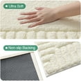 thumbnail image 3 of FRABE Bathroom Rugs Non Slip with Rubber Backing, Extra Soft Plush Microfiber Bath Rug Absorbent, Machine Washable Bath Mat Quick Dry for Tub, Shower, Ivory White, 20"x32", 3 of 10