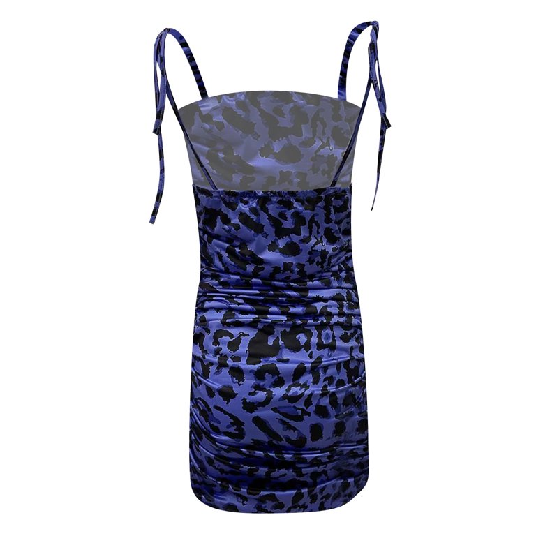 Women's Leopard Print Halter Style Mini Dress