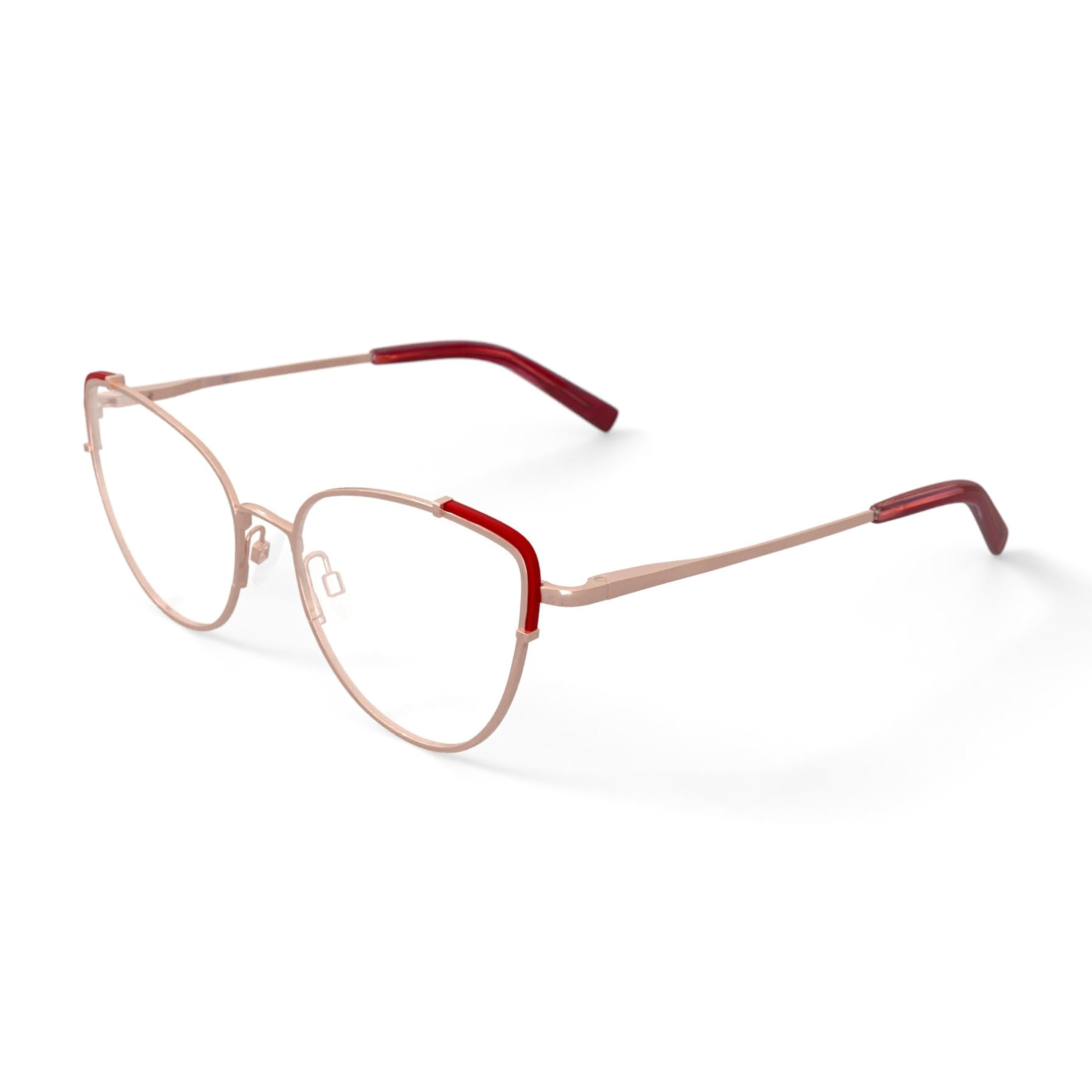 Keo Women’s Kezia Cat Eye Prescription Eyeglasses with Case, Gold
