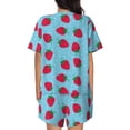 thumbnail image 3 of Xecao Strawberries print Swimsuit for women, Summer-ready, sporty style.Quick-dry fabric. Many sizes & colors., 3 of 9
