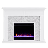 SEI Furniture Torlington Tiled Marble Color Changing Electric Fireplace