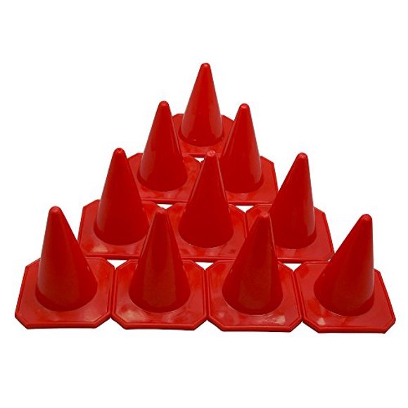 Blue Dot Trading Blue Dot Trading-(40 Red 4&quot; Cones-Rc Race Car, Motorcycle Track/Course Cones, 10 Pack