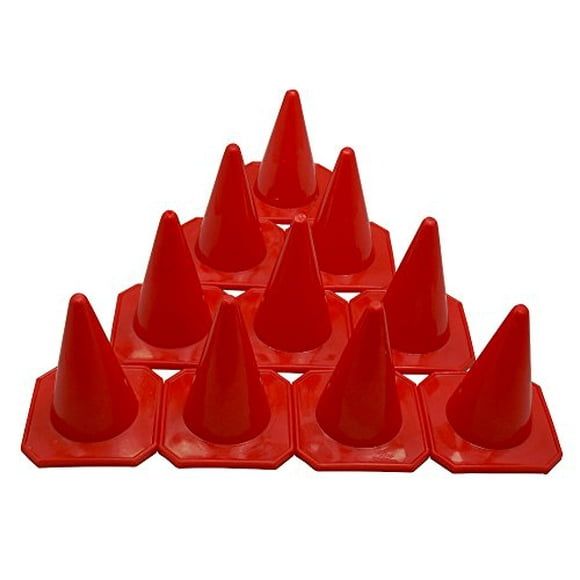 Blue Dot Trading Blue Dot Trading-(40 Red 4" Cones-Rc Race Car, Motorcycle Track/Course Cones, 10 Pack