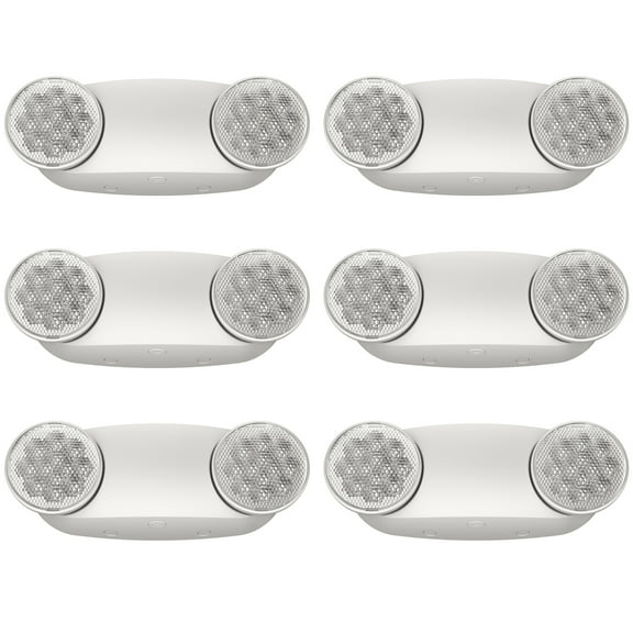 Spectsun 6 Packs LED Emergency Lights with Battery Backup, Commercial Emergency Lighting, 120-277VAC, UL Listed-Exit Lighting .