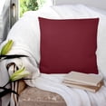thumbnail image 4 of Pure Red Wine Throw Pillow Covers, Soft Pillowcases with Invisible Zipper, Simple Solid Color Decorative Square Pillow Cushion Covers for Living Room Couch Sofa Bed 26x26 Inches, 4 of 8