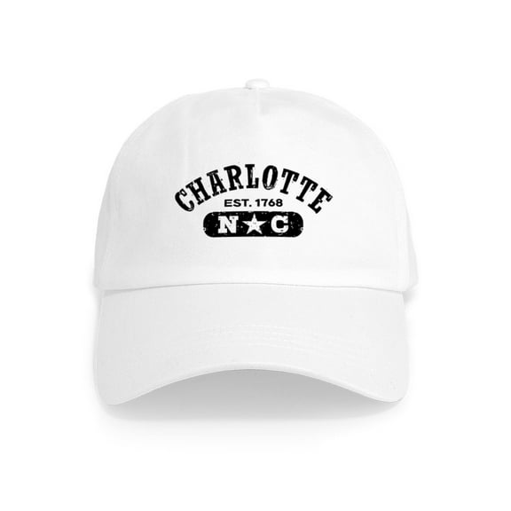 CafePress - Charlotte NC Cap - Adjustable 100% Brushed Unisex Casual Cotton Baseball Cap, Beige, 1