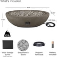thumbnail image 5 of Real Flame Riverside 58" Oval Concrete Propane Fire Pit in Glacier Gray, 5 of 6