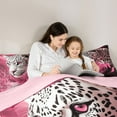 thumbnail image 5 of Castle Fairy Boys Girls Safari Leopard Bedding Comforter Set 2pcs,Chic Floral Rose Twin Comforter Sets Microfiber,Flower Animal Cheetah Breathable Bedding Set,Microfiber Bedroom Decor,Reversible, 5 of 8