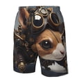 thumbnail image 4 of Fuzoiu Steampunk Squirrel Pilot Print Men's Beach Shorts,Men's Swim Trunks,Quick Dry Board Shorts with Pockets,Men's Bathing Suits for Surfing, Running, and Casual Wear-Large, 4 of 6