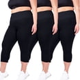 thumbnail image 1 of Blis BLIS Foldover Active Capri 3pk Black, Black, Black Large, 1 of 5