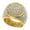 Gold, variant on Men's Stainless Steel Personalized Vintage Micro Pave CZ Ring Hip Hop Style Gold Size 13