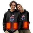 thumbnail image 2 of Gamivast Heated Hoodie for Men and Women Printed Multiple Heating Zones and 3-levels Hooded Pullover with Pocket USB Rechargeable Washable Long Sleeve Sweatshirts no Power Bank, 2 of 5