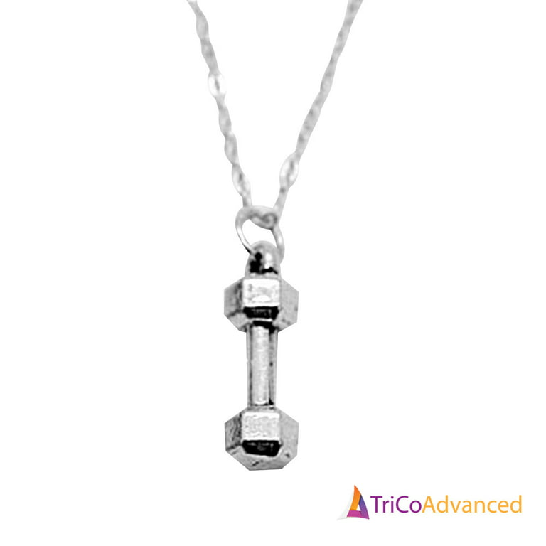 Silver X Black Dumbbell Necklaces Pack