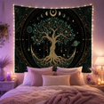 thumbnail image 2 of Ocean Waves Trunked with Tree Sprawling Branches Leaves, Mystical Fantasy for Space Lovers, Galaxy Room Decor, Mother'S Day Gift, Tapestry Wall Hanging for Bedroom and Dorm, 2 of 7