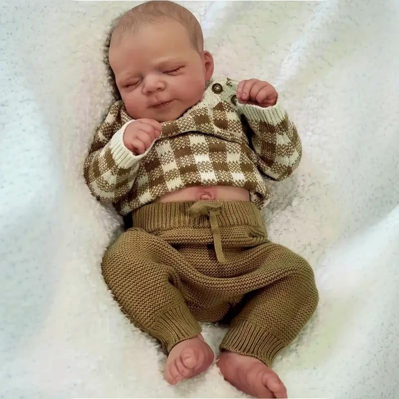 Anano Reborn Baby Dolls 18 Inch Realistic Newborn Sleeping Baby Dolls Girls That Look Real Lifelike Preemie Babies Alive Soft Silicone Reborn Infant Dolls