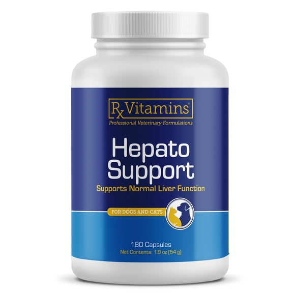 Rx Vitamins Hepato Support for Dogs & Cats- Liver Support Supplement with Milk Thistle for Dogs and Cats- Hepatic Dog Supplement Enriched with Vitamin B Complex- 180 Capsules