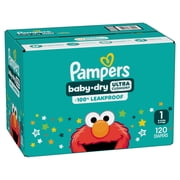Pampers Baby Dry Diapers Size 1, 120 Count (Select for More Options)