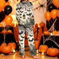 thumbnail image 4 of DISKEBUISS Pajama Sets for Women Halloween Print Long Sleeve Tops & Pants 2 Piece Casual Home Comfort, 4 of 5