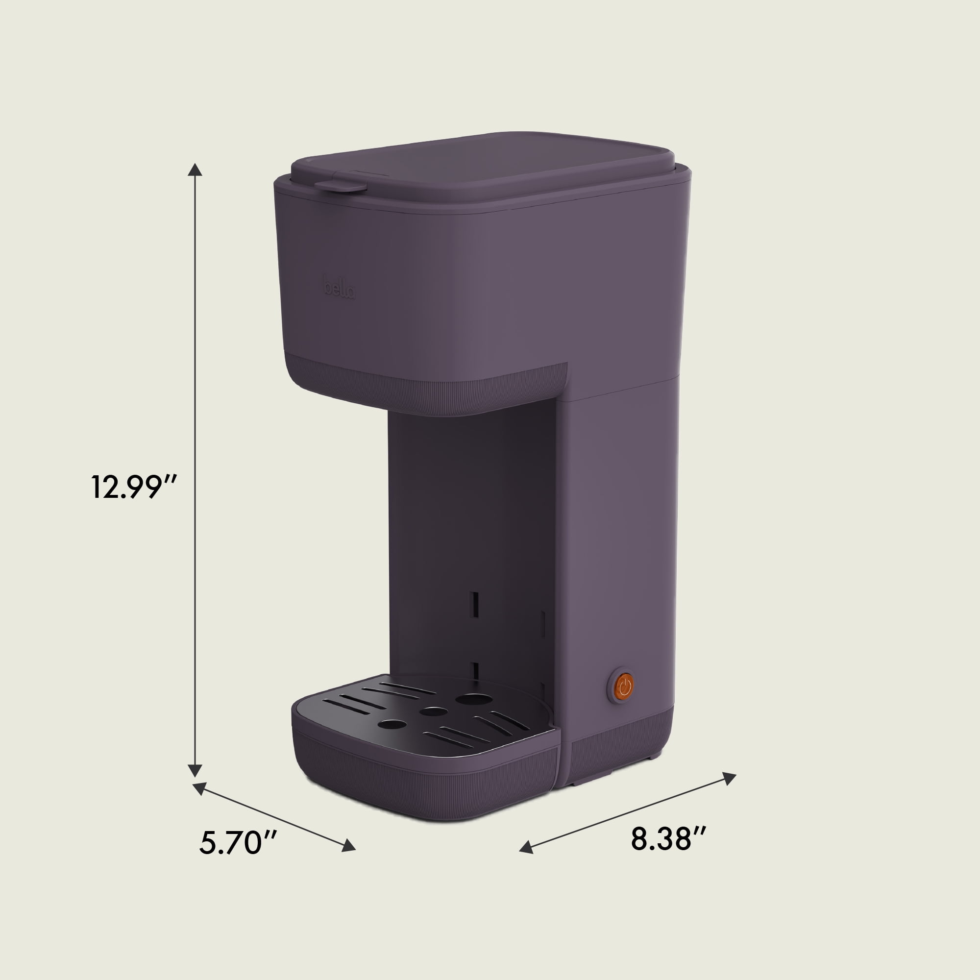 bella Single-Serve Coffee Maker, Plum