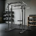 thumbnail image 6 of Smith Machine,Smith Machine Squat Rack with Pulley System, Dip Bar, LAT Pulldown,1700LBS Multi-Functional Power Cage for Home Gym with More Workout Equipment, 6 of 8