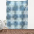 thumbnail image 4 of Ethnic Fabric by the Yard, Tile Illustration in Traditional Style Portuguese Azulejo Cultural Heritage, Decorative Upholstery Fabric for Chairs & Home Accents, Blue Yellow White by Ambesonne, 4 of 5