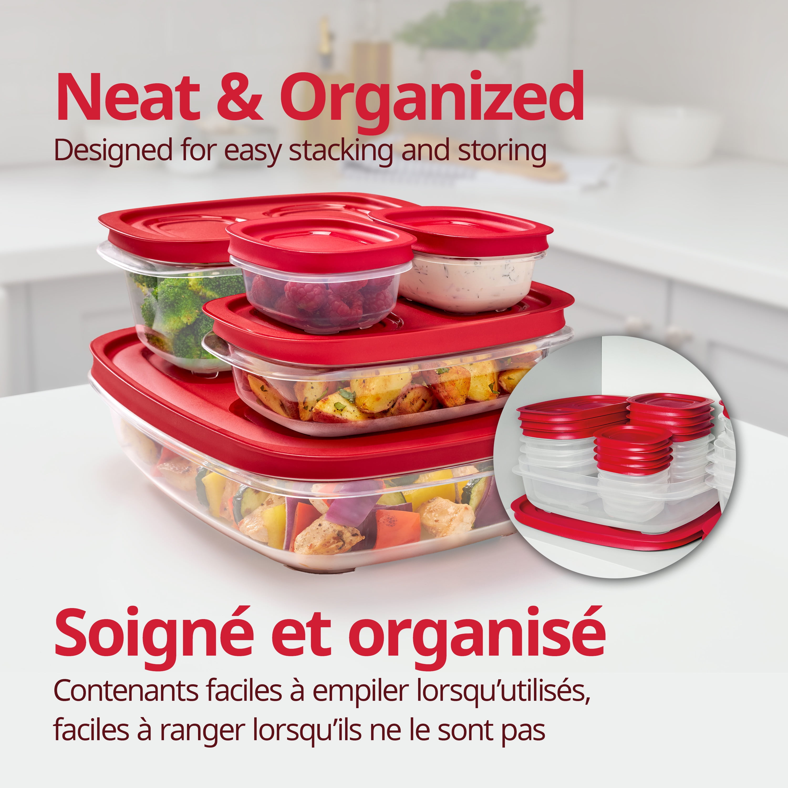 Rubbermaid 41.5-Cup EasyStore Rectangle Food Storage Container with Lid