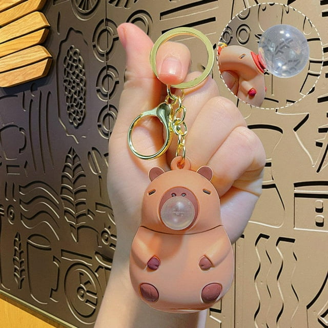 Creative Capibala Capybara Series Keychain Cartoon Cute Doll Couple Car Bag Key Chain Pendant Charming Capibala Keyring Gift