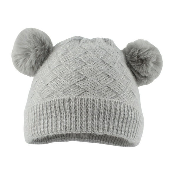MEZZALL Kids Toddler Baby UniPrint Winter Autumn Adjustable Warm Ear Hat Stylish Dailywear, Grey, 1-6 Years
