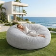 thumbnail image 4 of GOSAVI 3FT Bean Bag Chairs for Adults Memory Foam Filler Beanbag Chair with Removable and Washable Flannel Cover, Lazy Chairs for Living Room - Grey, 4 of 11