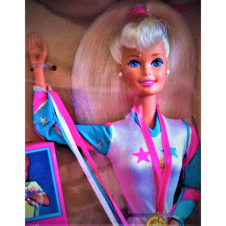 super gymnast barbie doll w tumbling ring (1995)