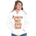thumbnail image 3 of Fall Pumpkin Spice and Jesus Christ Womens Plus Size Graphic Zipper Hoodie Brisco Brands 4X, 3 of 5